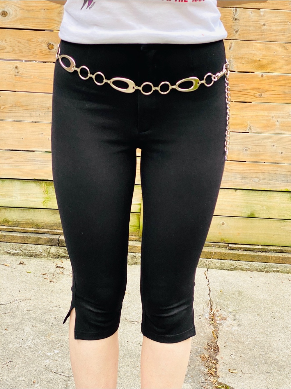 ASOS Black Cropped Capri Pants